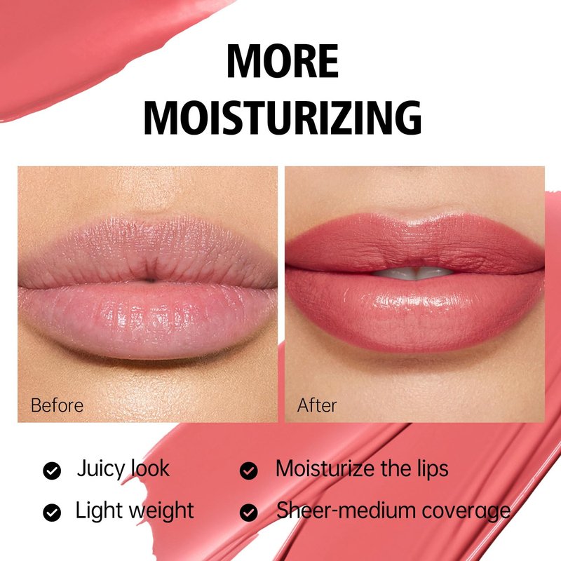 MAKI YIKA Moisture Nude Lipstick for Women Hydrate Tinted Lip Balm for Mother's Day Dry Cracked Lips Sheer Lipstick Lip Tinted Glossy Finish,MA055 Mica Nude
