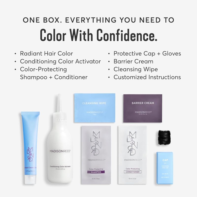Radiant Hair Color Kit - 8.5NNA Dark Neutral Blonde | 100% Gray Coverage, PPD-Free & Ammonia-Free, 1 Pack