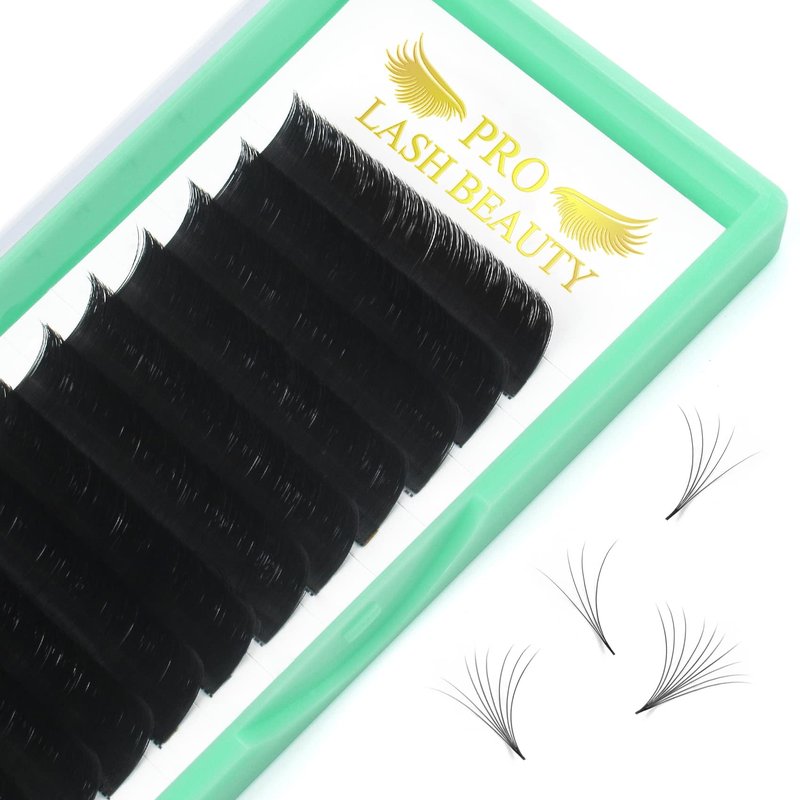 Easy Fan Volume Lashes D-0.03-10 Volume Lash Extensions Rapid Blooming Lashes Mega Volume Lash Extensions Rapid Blooming Eyelash Extensions 9 to 20 mm Flowering Lash Extensions C D curl(D-0.03,10mm)