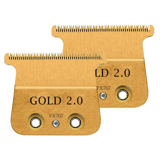 Gold FX Replacement Blades Compatible with BaByliss Trimmer Blades,DLC Replacement Blades Compatible with BaBylissPRO FX787 & FX726 Trimmers
