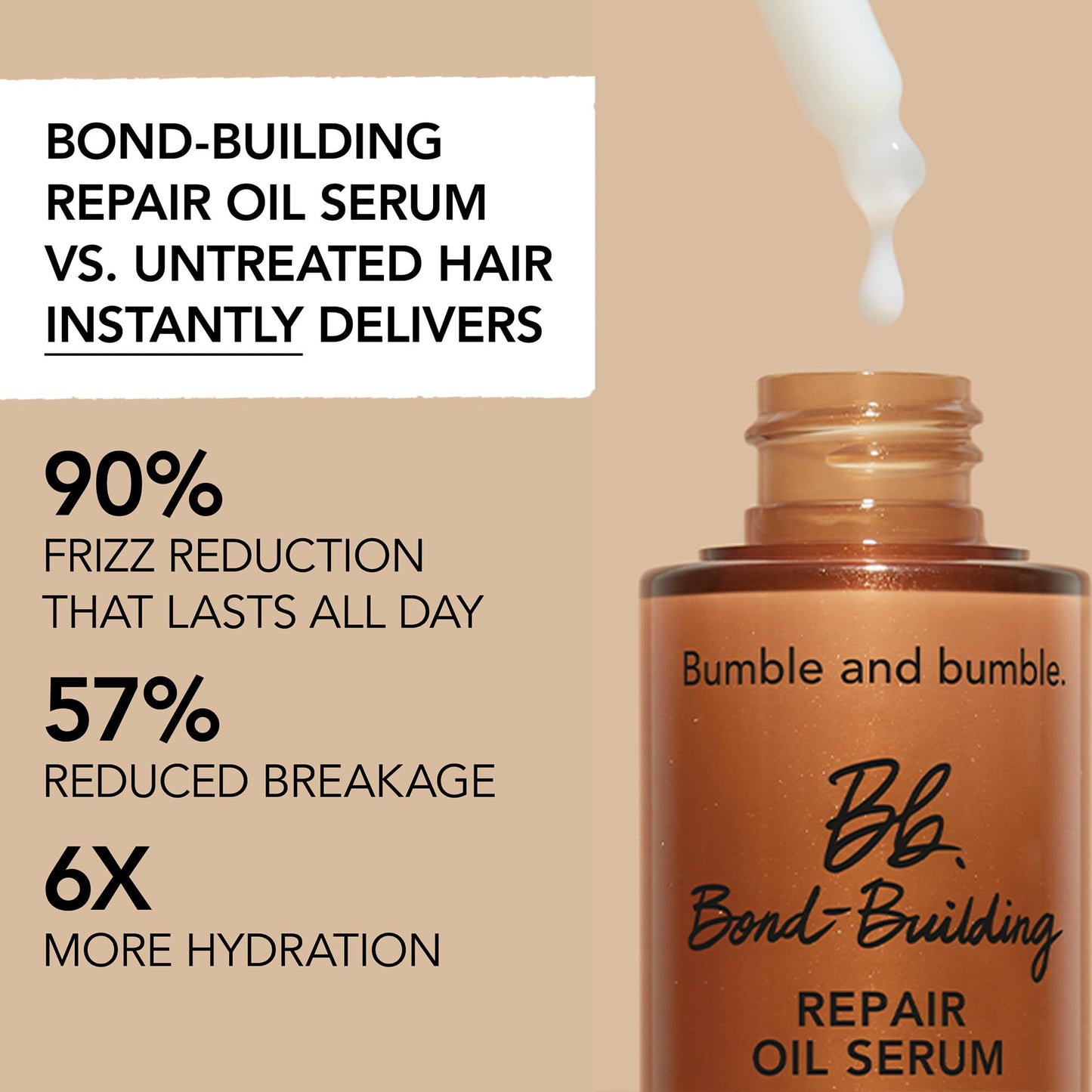 Bumble and bumble. Bond-Building Hair Repair Oil Serum Treatment | Reduces Breakage and Frizz| For Damaged Curly, Wavy, Straight Hair Types 1.62 Fl Oz