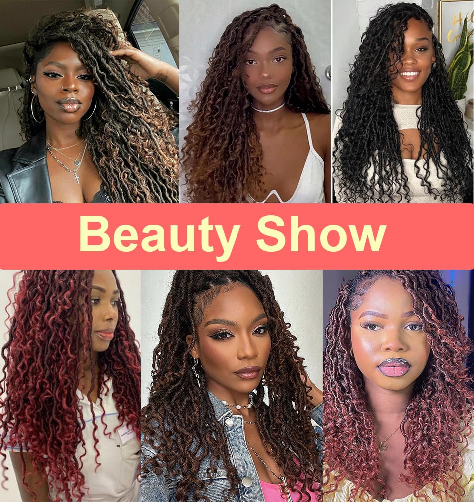 Goddess Locs Crochet Hair - 10 Inch Ombre Blonde Boho Style | Pre-Looped with Curly Ends