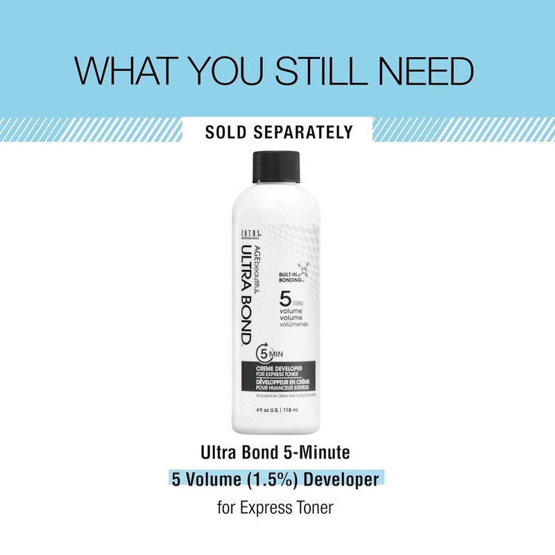 AGE Beautiful Demi Liqui-Creme Toner - 5-Minute Gray Hair Enhancer | Ammonia-Free, Nourishing Formula for Custom Shades