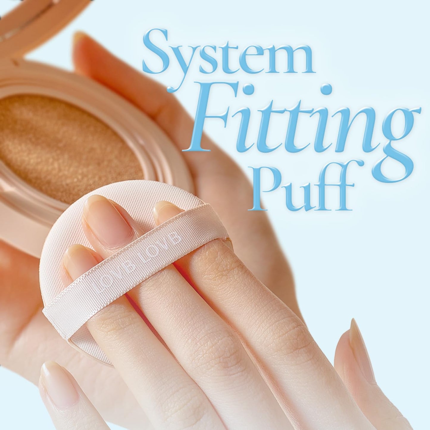 LOVB LOVB Cushion Foundation 0.42 Oz (23N Natural Beige) + System Fitting Puff 5EA | Long-Lasting Buildable Coverage | Korean Cushion Makeup | Face Makeup Tool for Liquid Foundation