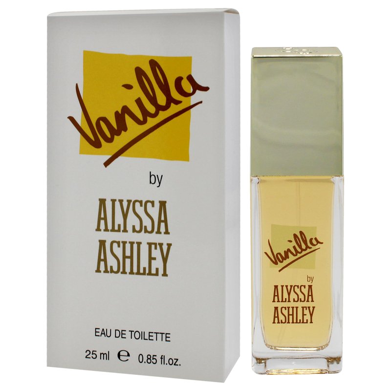 Alyssa Ashley Vanilla - Mini Perfumes for Women - Vanilla Fragrance with White Flowers and White Rose Petals - 0.85 oz EDT Spray