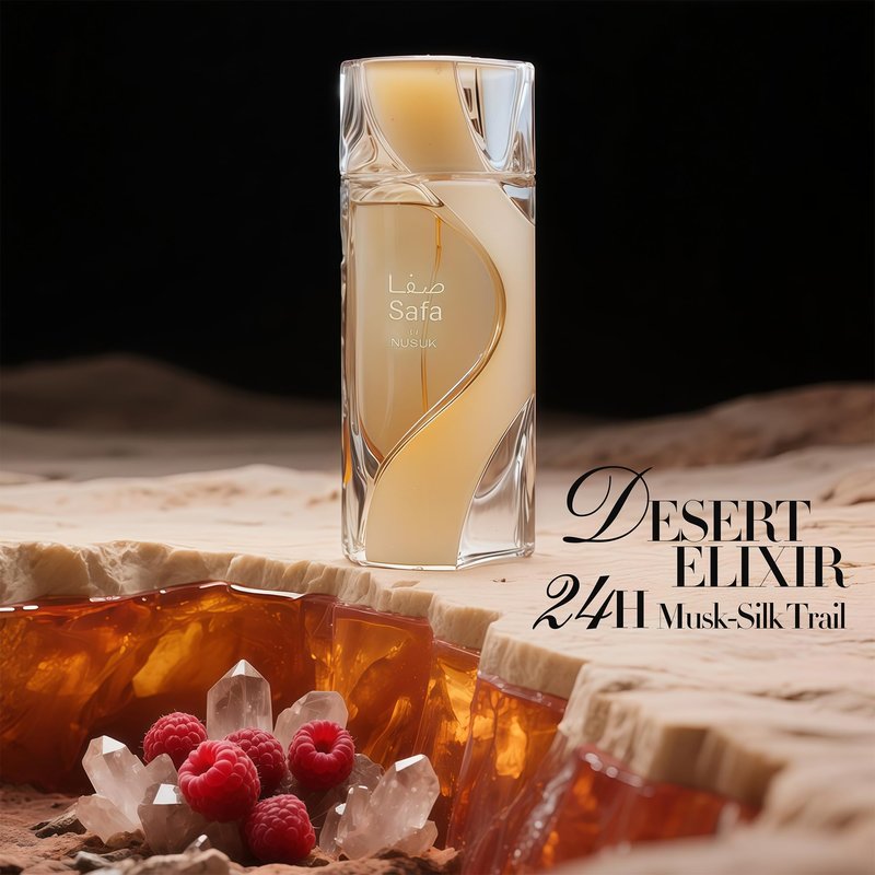 AFLUXE Nusuk Safa Women Perfume with Strawberry, Pink Marshmallow, Whipped Vanilla,Warm & Spicy Scent - Eau de Parfum Long-Lasting Fragrance for Women, 3.40 Ounce / 100 ml