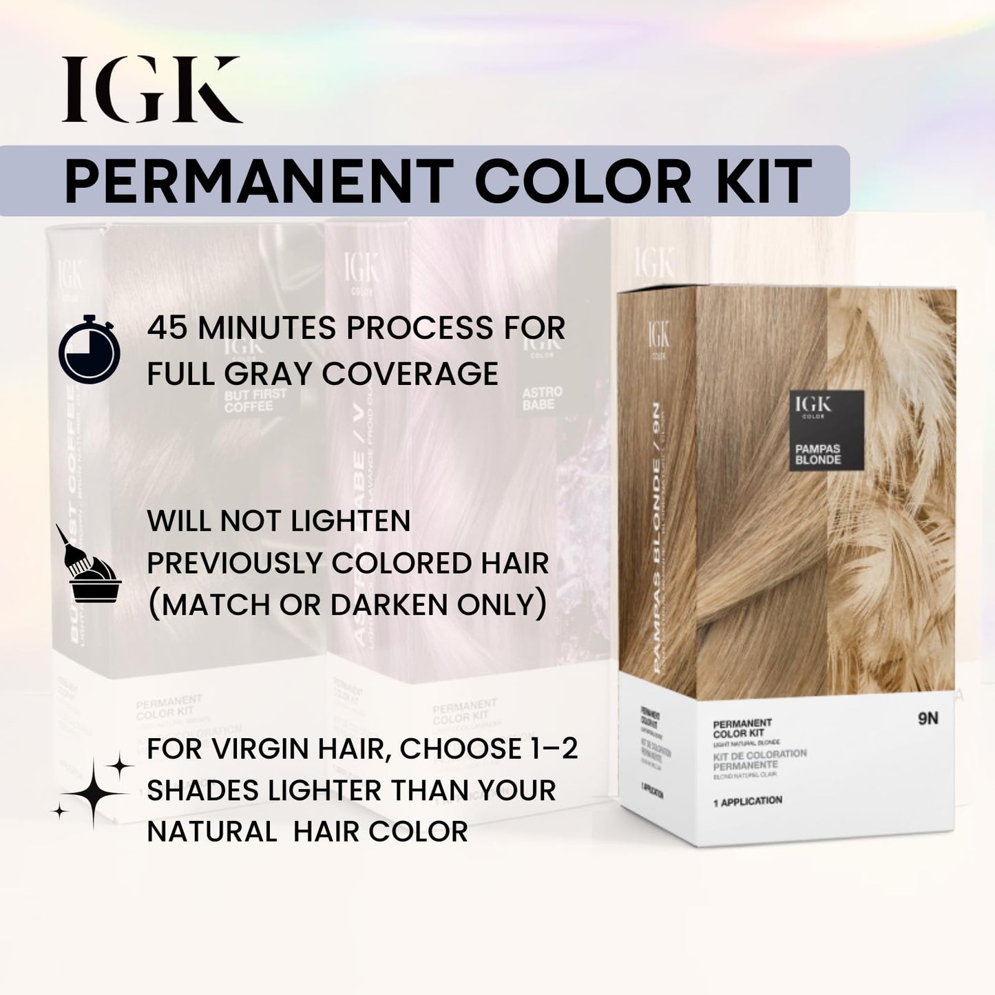 IGK Permanent Hair Color Kit | 5GM Warm Up - Golden Mahogany Brown | 100% Gray Color Coverage + Strengthen + Shine | Ammonia Free