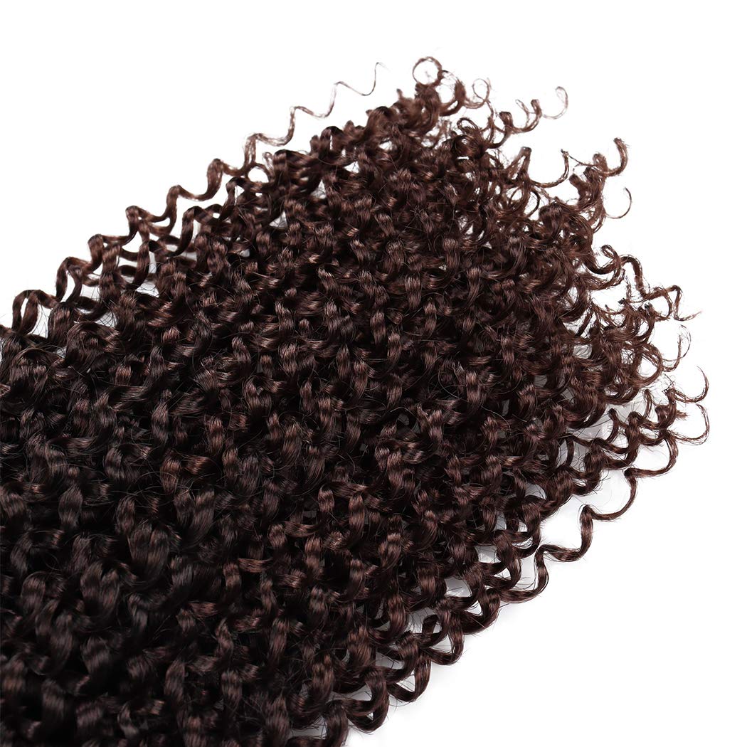 Dorsanee Ombre Chocolate Brown Passion Twist Hair 22 Inch 7 Packs Water Wave Crochet Hair Long Bohemian Curly Braiding Hair for Butterfly Locs, Faux Locs, Boho Style Spring Twist Crochet Braids (T33#)