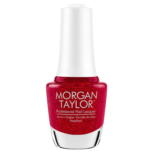 Morgan Taylor Floral Wonderland Collection Lacquer Nail Polish – Poinsettia Stardust, 15mL