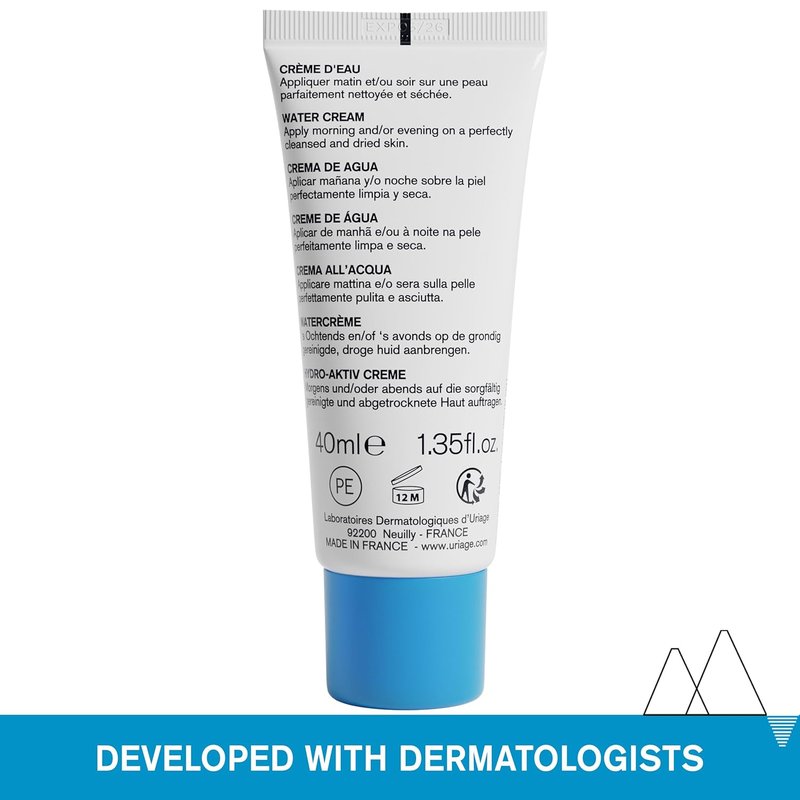 Uriage Moisturizing Face Cream - Hyaluronic Acid 24H Hydration | Brightening & Softening Formula, Floral Scent