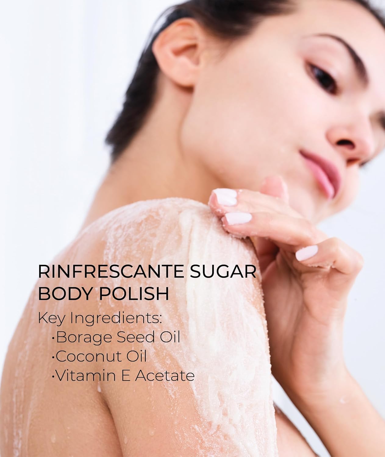Borghese Exfoliating Sugar Body Polish - Hydrating Scrub with Coconut Oil & Vitamin E | For All Skin Types
