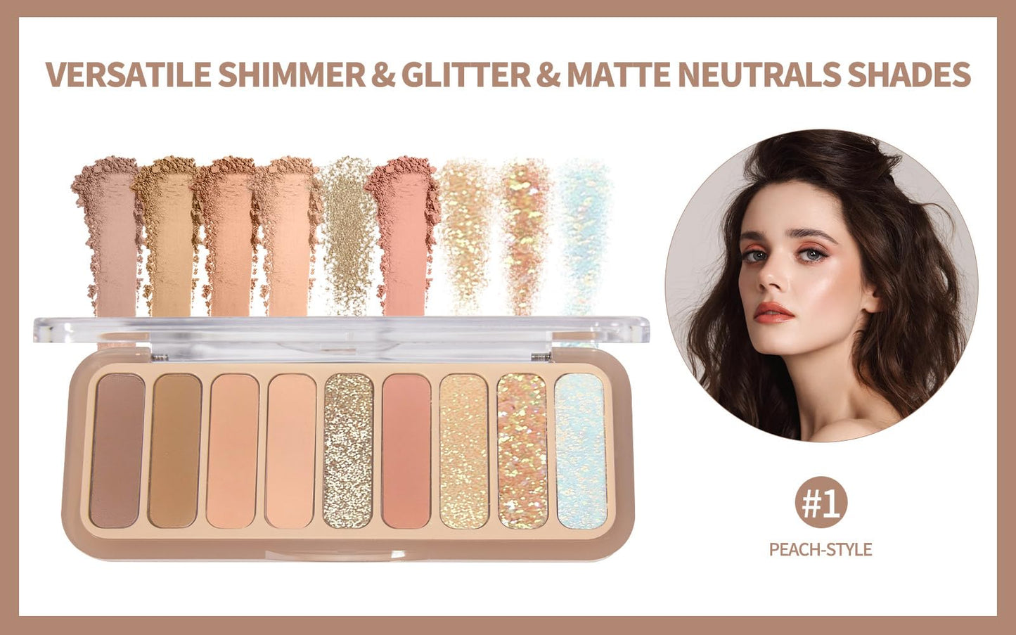 SUMEITANG 9 Colors Matte Naked Eyeshadow Palette Neutral Nude Smoky Eye Shadow Pallet Gray Taupe Brown High Pigmented Ultra-Blendable Waterproof Long Lasting Makeup Palettes Suitable for Older Women