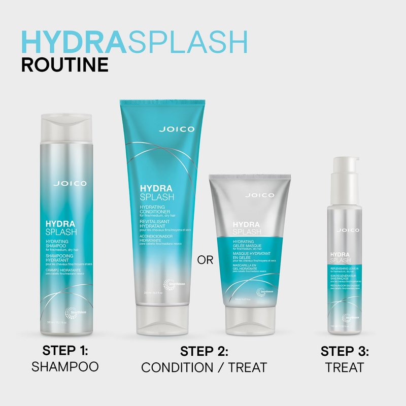 Joico HydraSplash Hydrating Conditioner | For Fine, Medium, Dry Hair | Replenish Moisture | Add Hydration & Softness | With Sea Kelp & Coconut Water | 8.5 Fl Oz