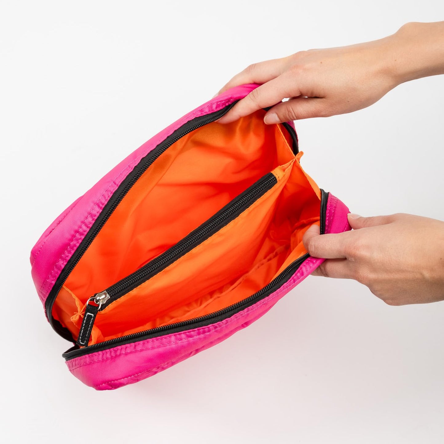 SCOUT All Inclusive Travel Organizer - Slim, Spacious, Versatile Travel Accessory with 4 Compartments (Two Zip), Durable Puffer Fabric, Highly Packable