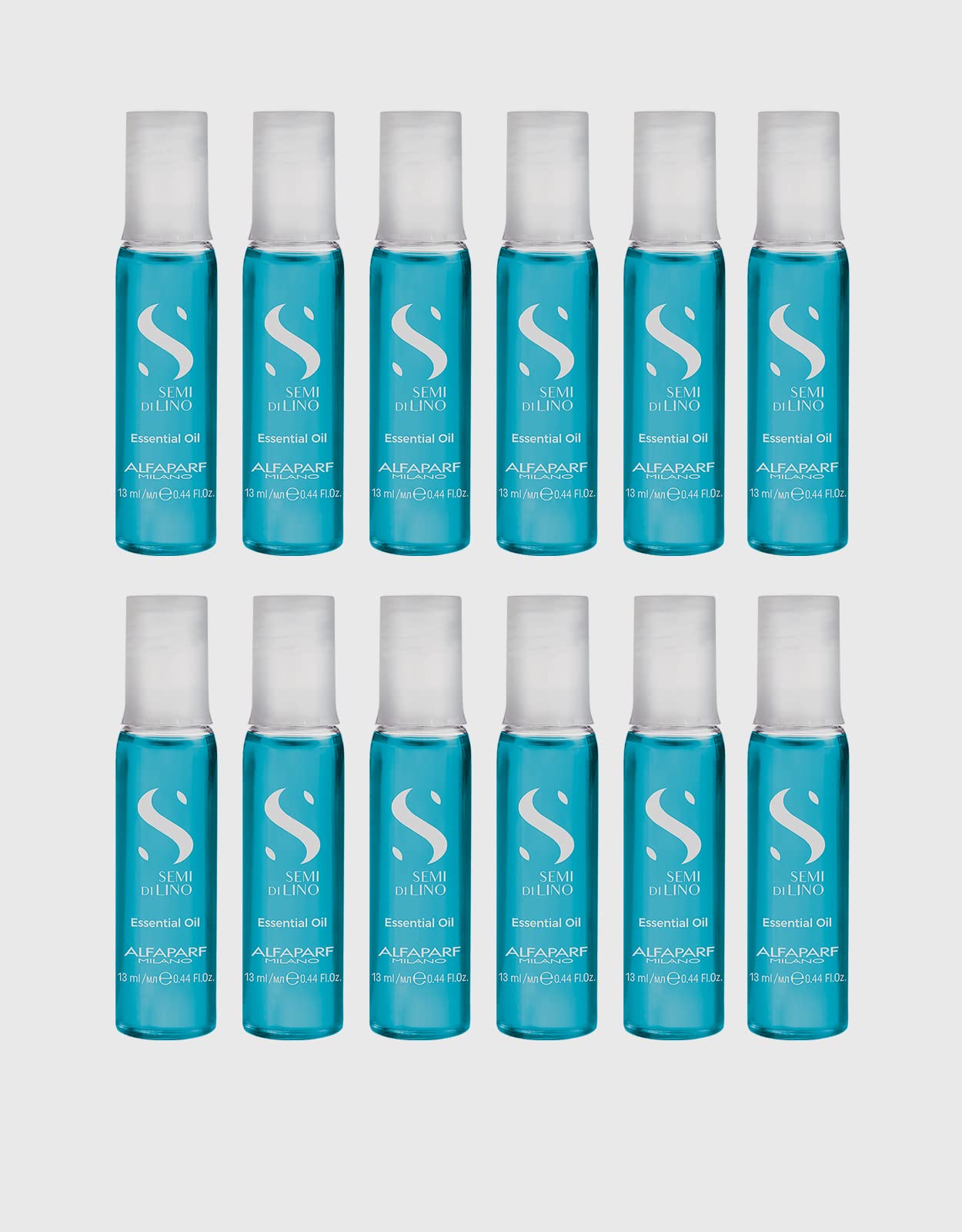 ALFAPARF MILANO Semi Di Lino Sublime Essential Hair Oil Treatment - Lightweight Hair Treatment for Glossy, Shiny Hair - Increase Softness and Luminosity - Color-Safe (12 Vials, 0.44 fl oz Each)