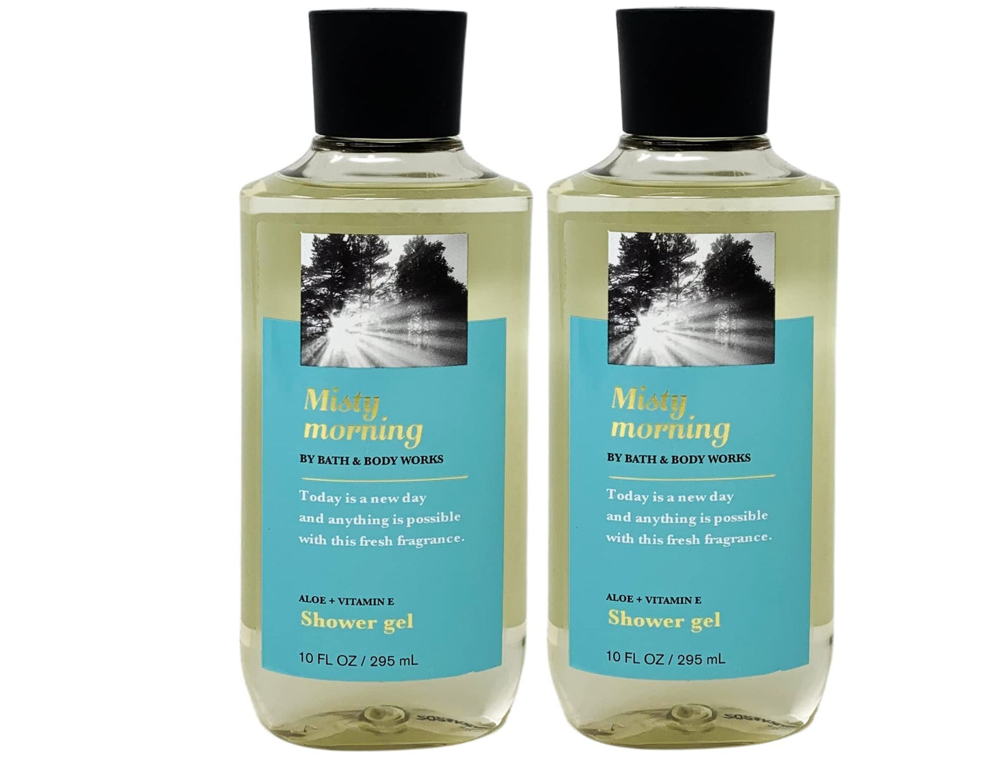 Bath Misty Morning Aloe + Vitamin E Shower Gel Duo Gift Set - Full Size