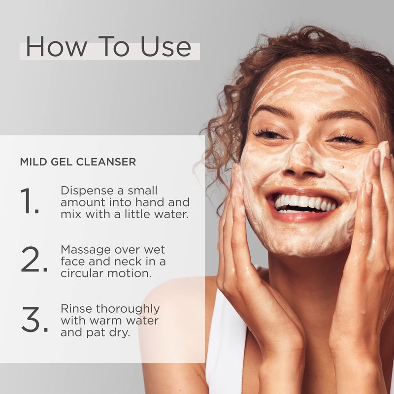 Glytone Mild Cream Cleanser - Exfoliating Face Wash with Glycolic Acid & Glycerin | 6.7 Fl Oz for Dry Skin