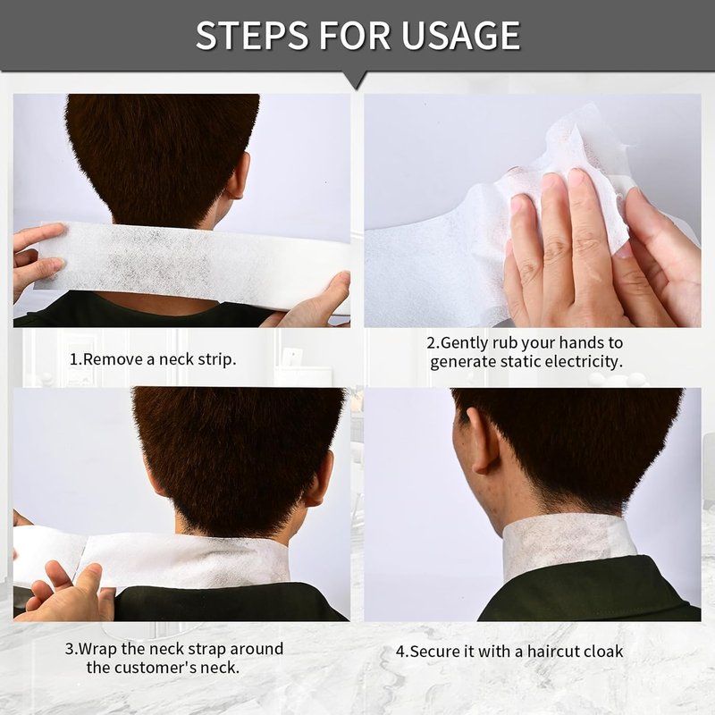 Pro 10 Rolls Neck Strips - Hair Cutting Tool for Barbers | Durable Neck Paper Supplies