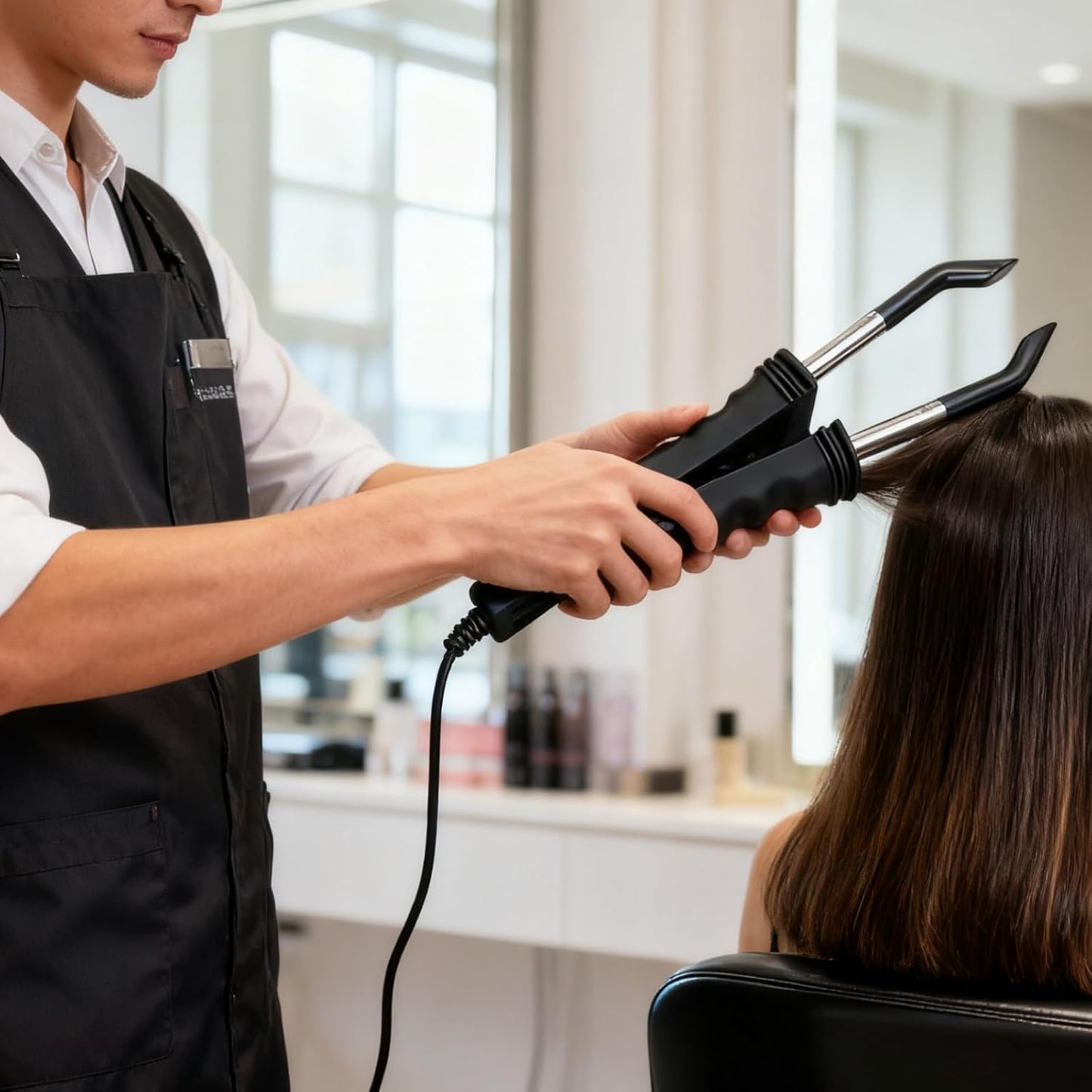 Hair Extension Bonding Iron - Professional Melting Tool for Salon Extensions & Wigs | Black
