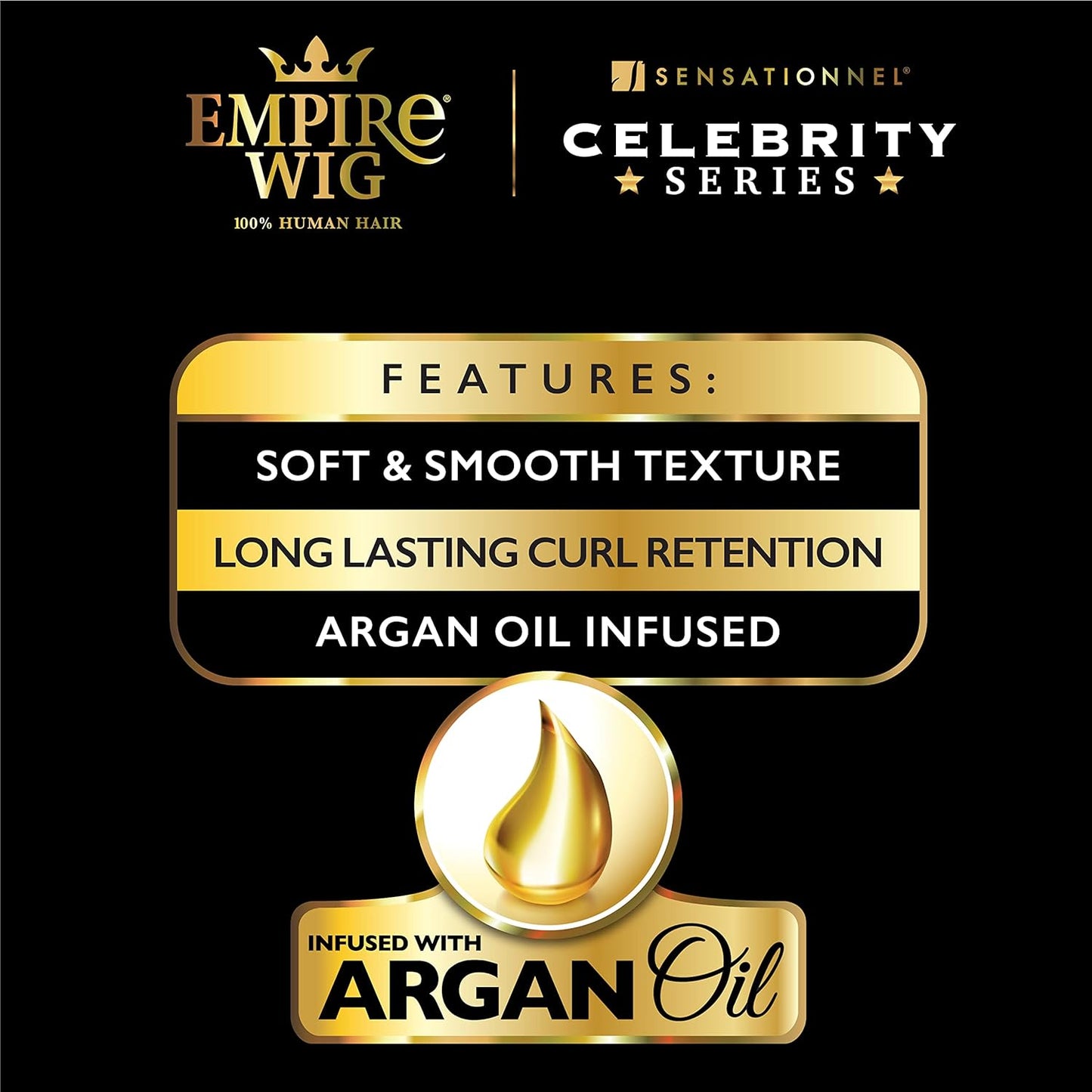 Sensationnel Empire Human Hair Wig - Cia Celebrity Inspired Pre-Styled Salon Cut | T2/27 Color