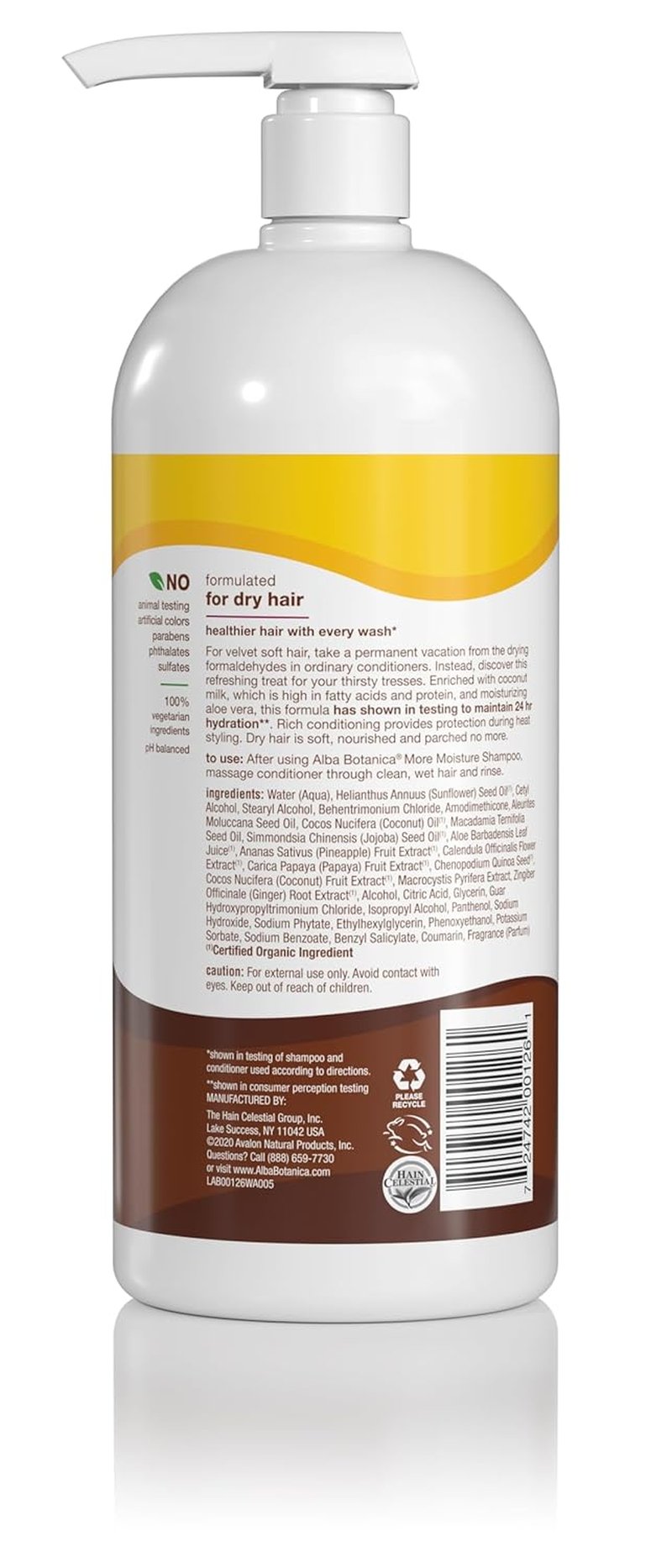 Alba Botanica More Moisture Conditioner - Coconut Milk, 32 Oz | Hydrating Hair Care