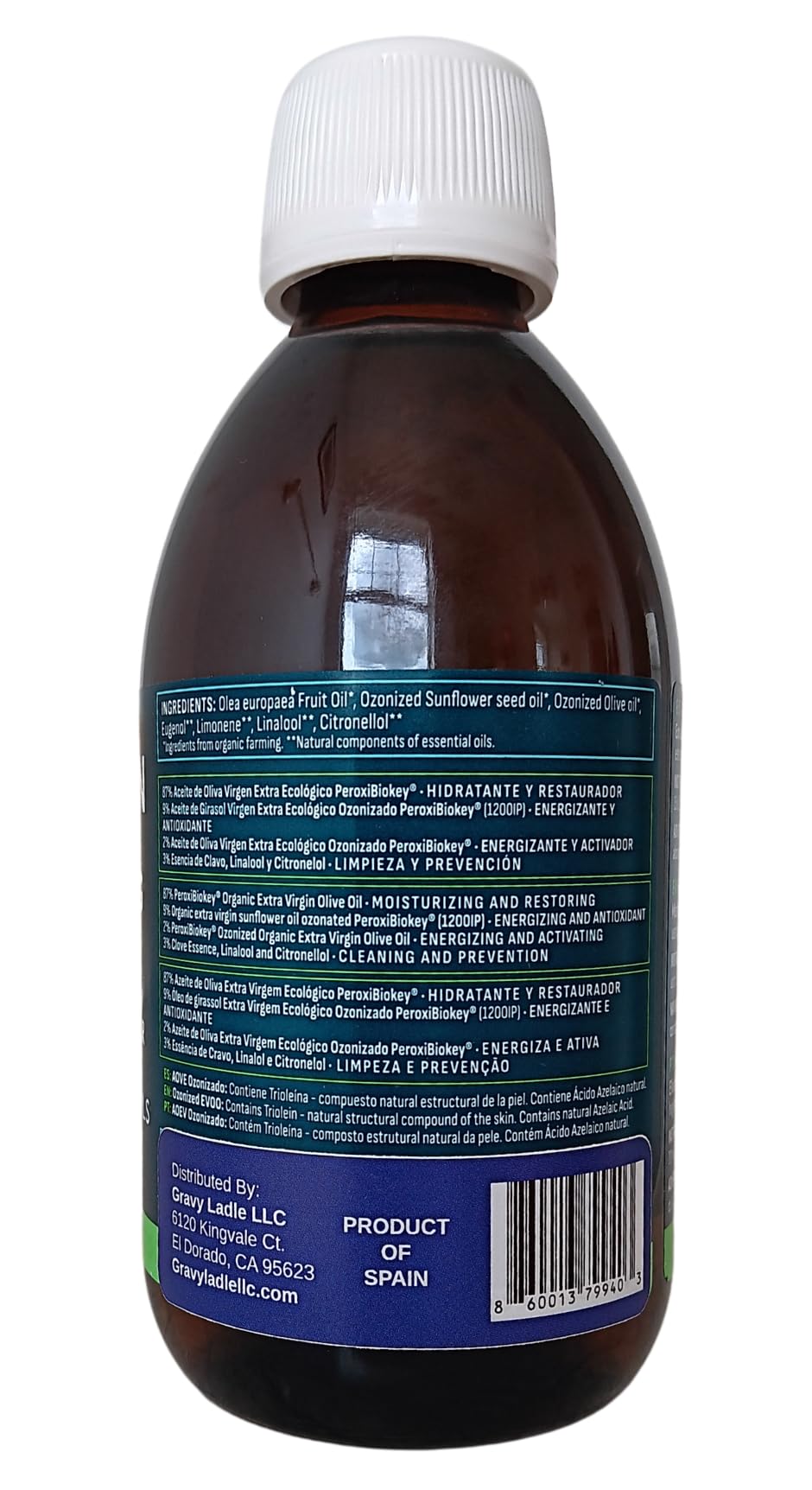Keyoxygen Ozonated Pulling Oil for Teeth and Gums | Ozone Infused Organic Extra Virgin Olive and Sunflower Oils with Dental Essential Oils | Fluoride-Free Mouthwash for Adults, 8.5 fl. oz.