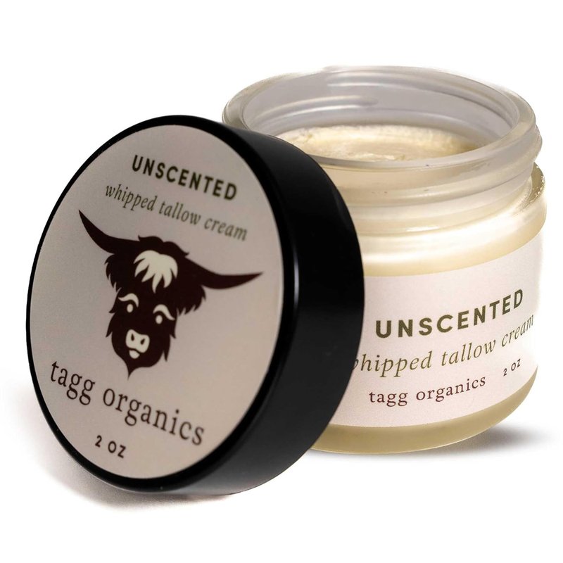 Whipped Tallow Cream for Skin - Organic, Chemical-Free Hydration | Unscented 2oz for Dry, Sensitive Skin