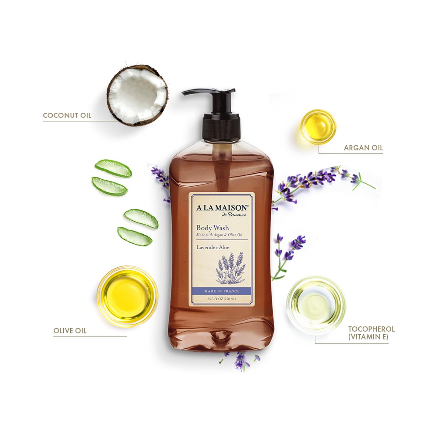 A LA MAISON Lavender Aloe Body Wash 25.36 Fl Oz, 3 Pack