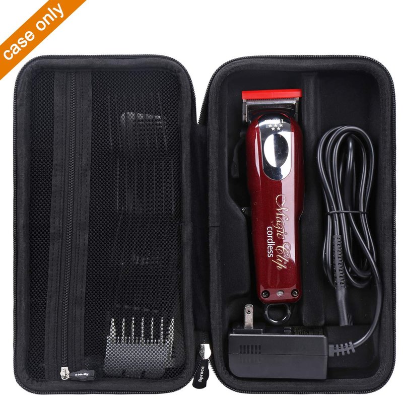 Aproca Case Compatible with Wahl Professional 5 Star Series Magic Clip Cordless Hair Clipper #8148#8504#8545#8509#8451, Portable Storage Bag for Accessories (Black)