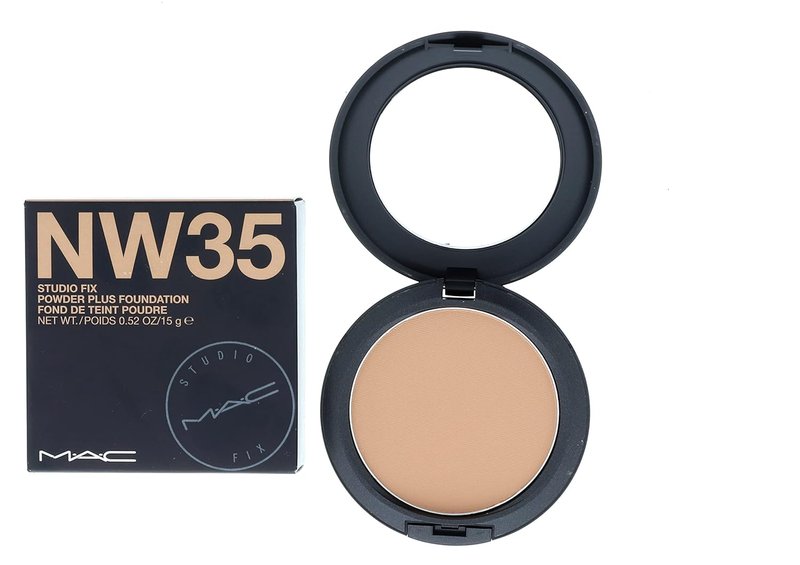 MAC Studio Fix Powder Foundation - Full Coverage, Lightweight - NW35, 15g (0.52 Fl Oz)
