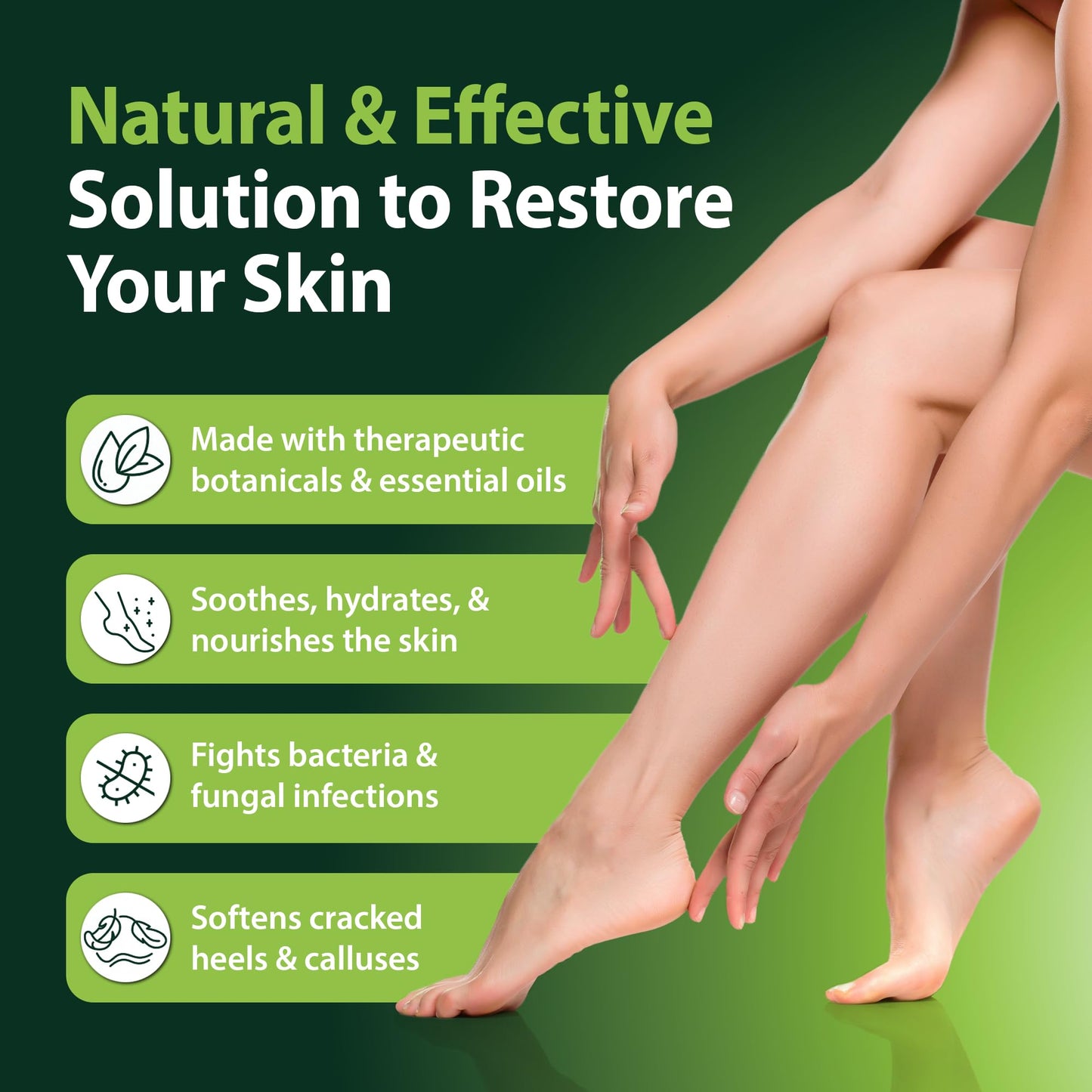 Derma-Nu Foot and Body Oil with Tea Tree Oil - Hydrating Foot Care and Foot Spa for Cracked Heel Repair - Soothes Dry, Irritated Skin and Foot Odor - (4oz)