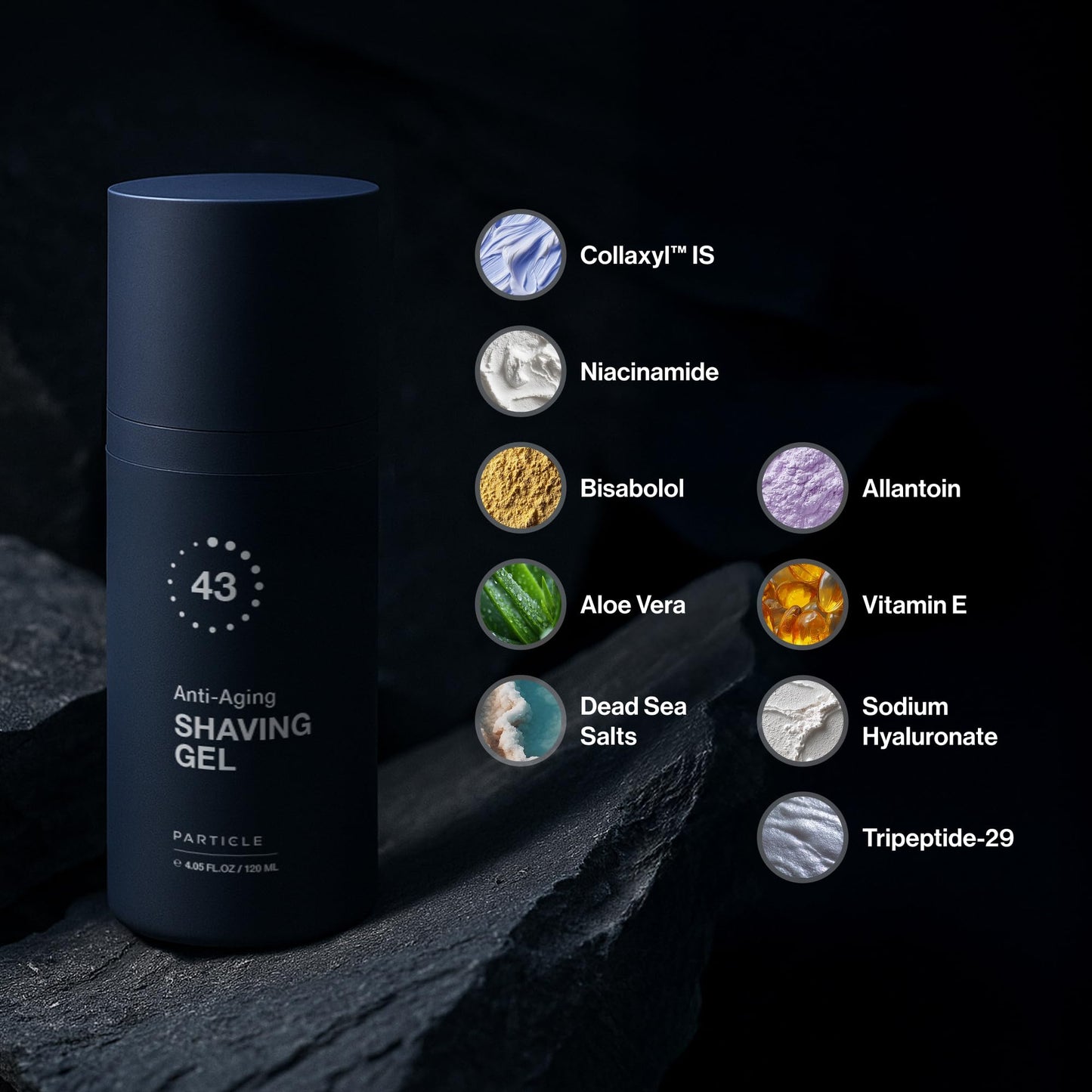 Particle Anti Aging Shaving Gel for Men, Helps Reduce the Appearance of Wrinkles, Firm and Tighten Your Skin with Every Shave in Just 43 Seconds (4.05 fl.oz)