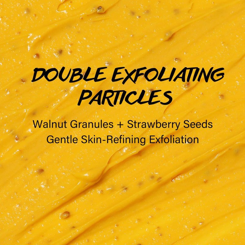 Vitamin C and Turmeric Face Scrub Cream Organics Microdermabrasion Facial Scrub Exfoliating Clears Blackheads Improve Dark Spot Acne with Strawberry Extract Exfoliator 130g/4.5oz