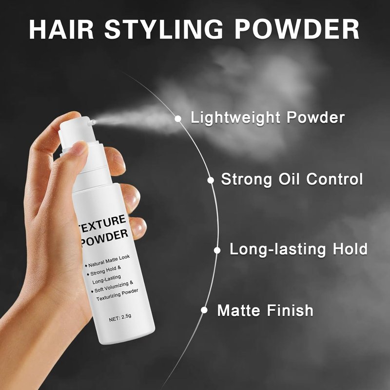 Hair Styling Powder | Lightweight Volumizing Texture Spray for Men & Women - Matte Finish, Ideal for Short to Medium Hair