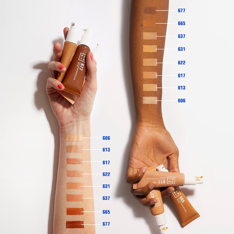 3INA The Tinted Moisturizer SPF 30 – Tinted Face Moisturizer for Women with Hyaluronic Acid – Light to Medium Coverage Foundation – 613 – 1.01 oz