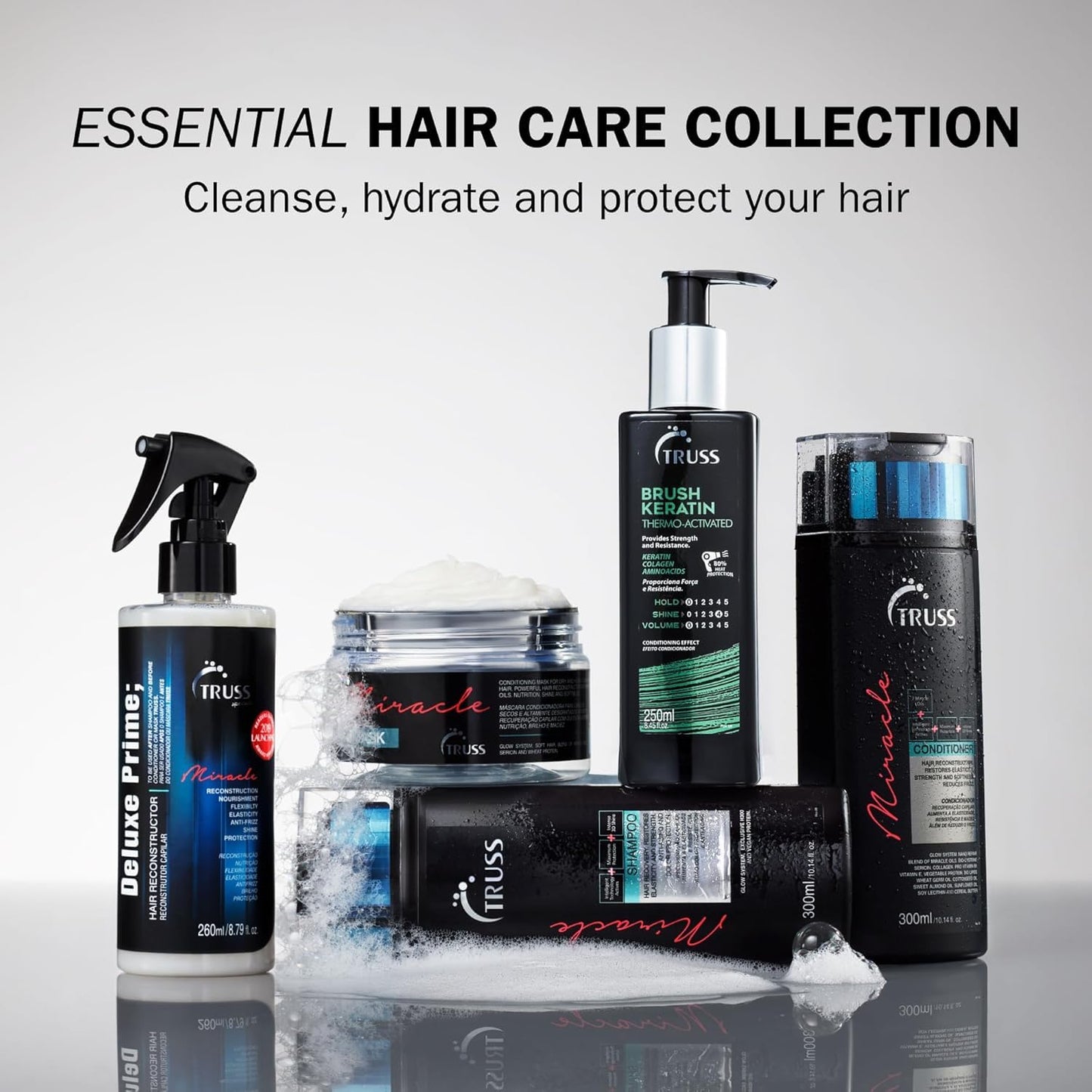 Truss Brush Keratin Treatment - Thermo-Activated Formula for Smooth Hair | 8.45 Ounce