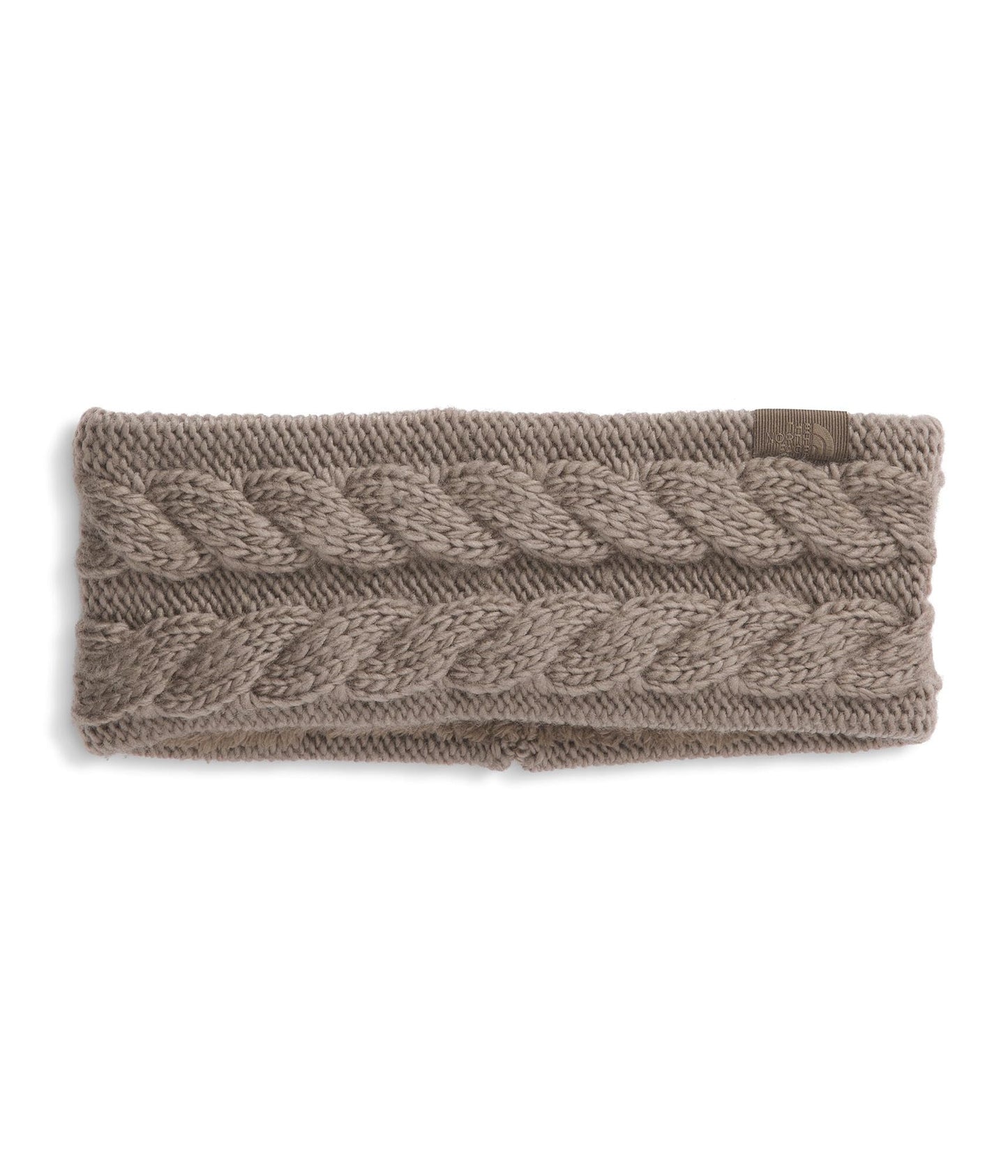 The North Face Women's Oh Mega Headband | Winter Ear Warmer with Soft Cable Knit Texture & Fleece Lining, Mocha Brown, One Size