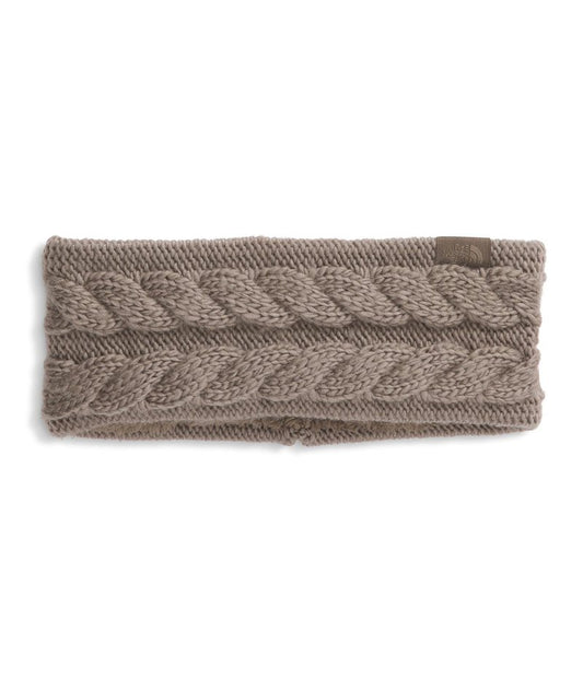 The North Face Women's Oh Mega Headband | Winter Ear Warmer with Soft Cable Knit Texture & Fleece Lining, Mocha Brown, One Size
