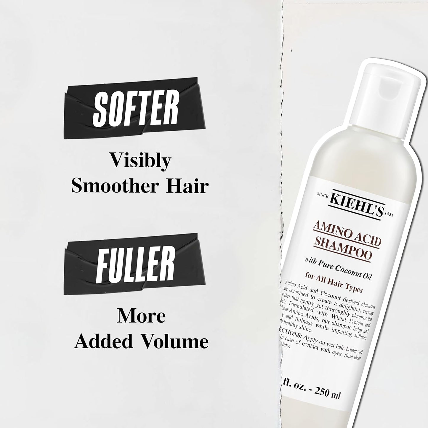 Kiehl's Amino Acid Shampoo - Strengthening Formula with Coconut Oil | Paraben-Free, All Hair Types