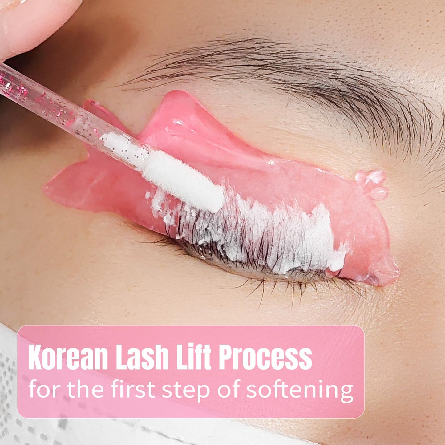 Lomansa Flat Lash Lift Shields Korean Lash Lift Rods Glueless For NO.1 Perm Soften Eyelash Lift Pads Tools (Rose)