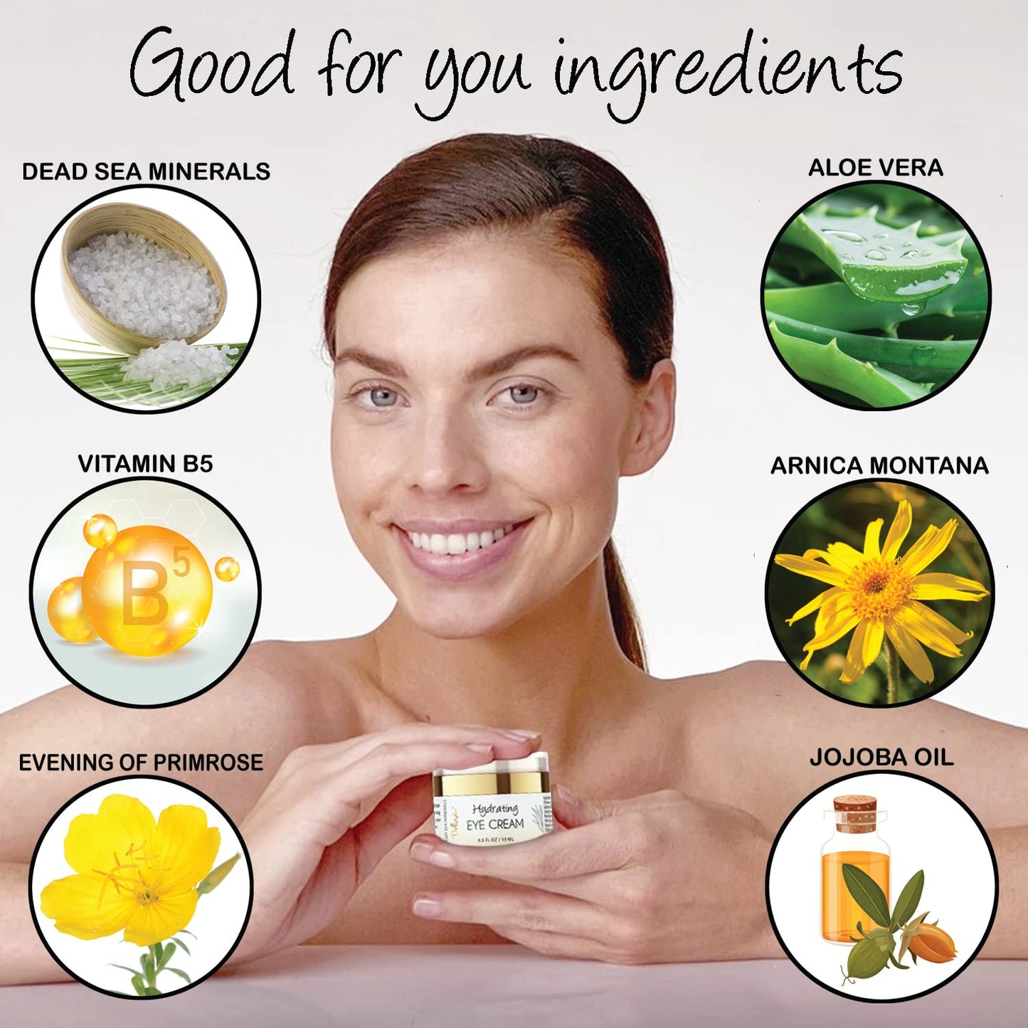 Deluvia Eye Cream Moisturizer, Under Eye and Around Eye Hydrating Eye Cream, Organic Aloe Vera, Vitamin E, Rosehip Seed Oil for Dry Skin and Wrinkles.(.5 Oz)