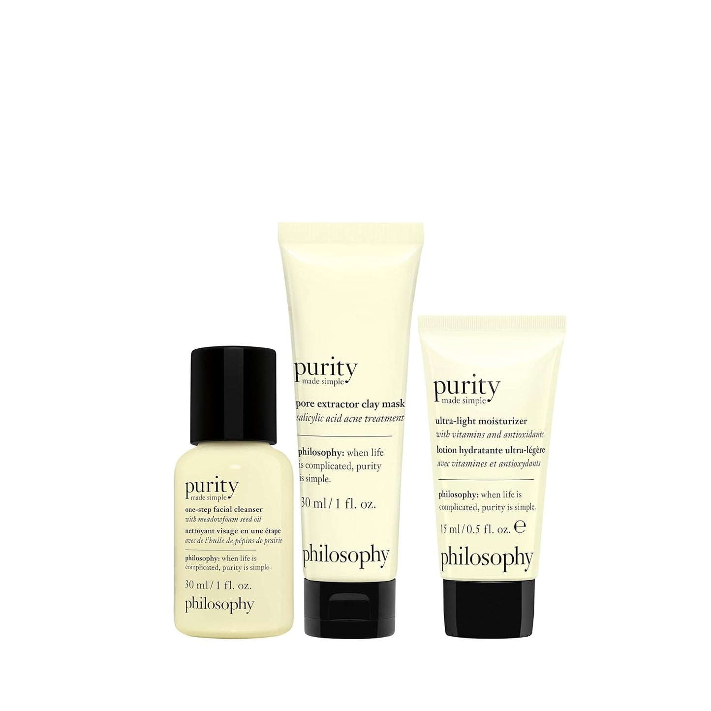 Purity Made Simple Facial Cleanser - Gentle One-Step Face Wash with Meadowfoam Seed Oil | Paraben-Free, 8 oz