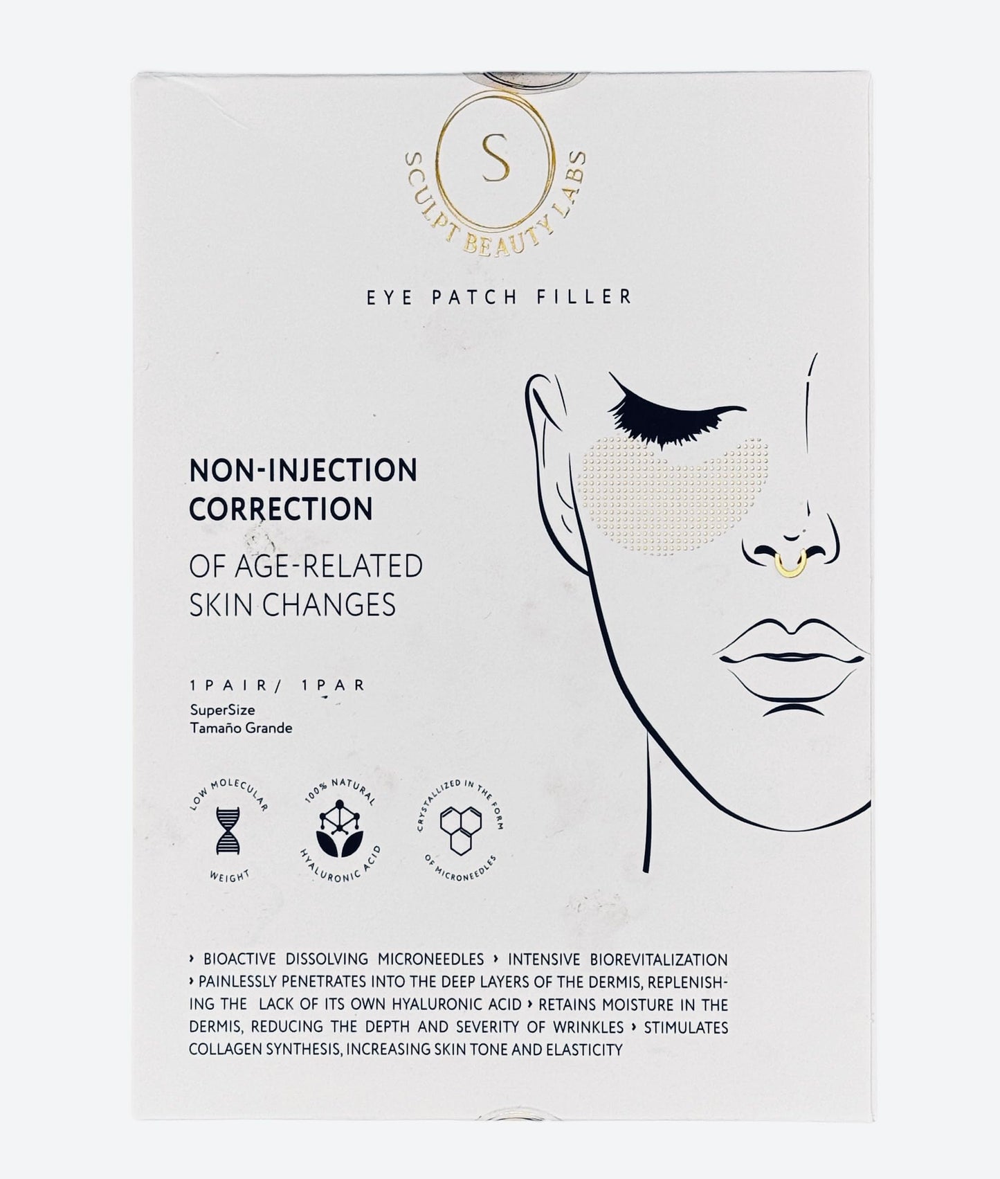 S SCULPT BEAUTY LABS Nano Needling Eye Patches rejuvenate and refresh the delicate skin around your eyes. Infused with 2000 ultra-fine nano needles for enhanced absorption and effective results.