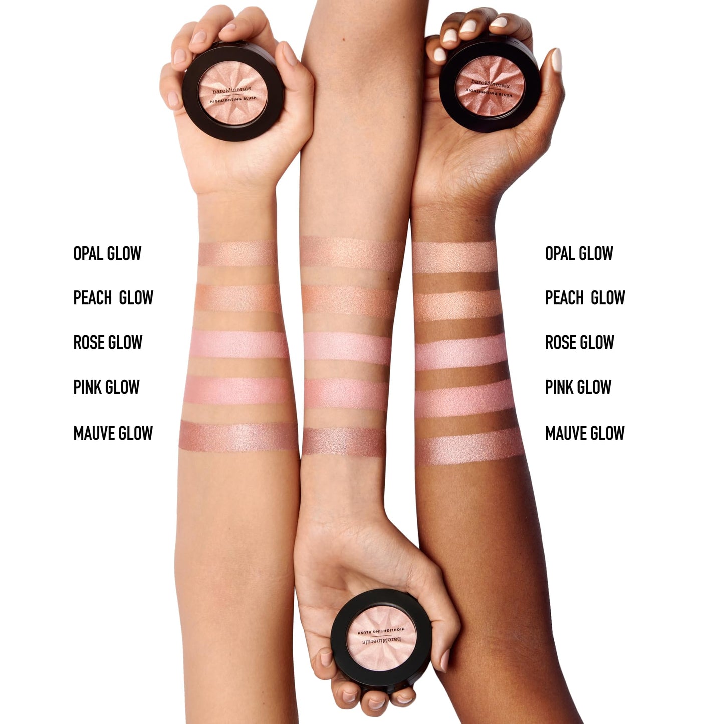 bareMinerals Gen Nude Highlighting Blush, 2-in-1 Blush + Highlighter Hybrid + Blooming Makeup Blush Brush Bundle