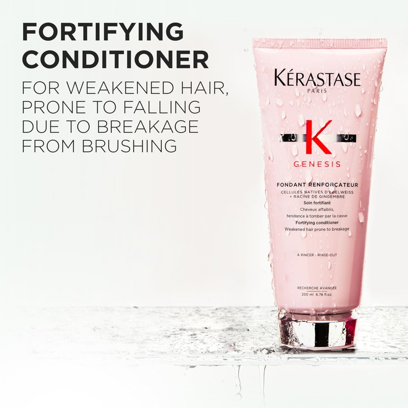Kerastase Genesis Strengthening Fondant Renforcateur Conditioner - For Weak or Damaged Hair, Detangles & Hydrates, For Normal to Dry Hair, 2.5 Fl Oz