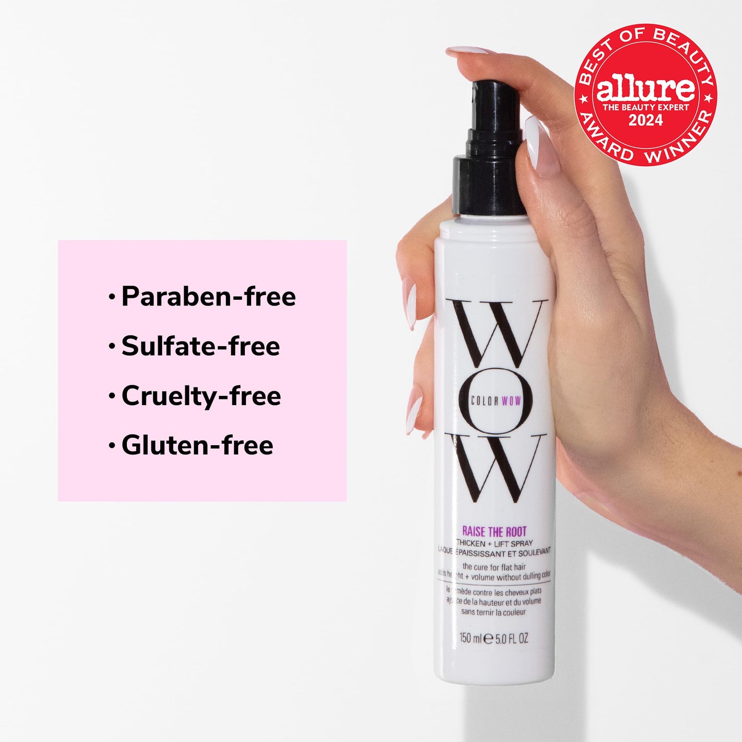 COLOR WOW Raise the Root Thicken + Lift Spray - Root Lifter For Fine, Flat Hair, All-Day Volume Without Dulling Color