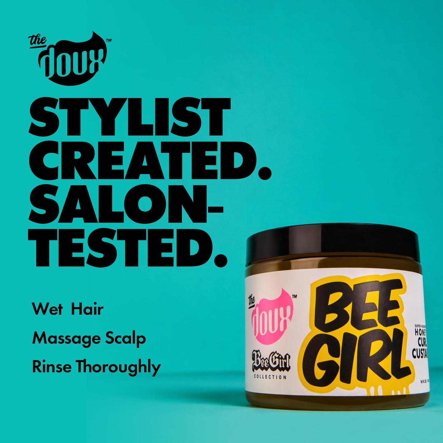 The Doux Bee Girl Honey Curl Custard - Curl Defining Cream With Aloe, Keratin and Silk Amino Acids