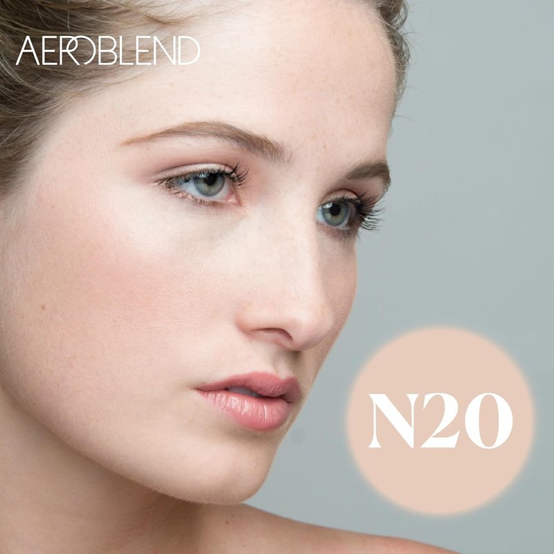 AEROBLEND Airbrush Foundation Makeup - Professional Water-Based Formula for All Skin Types | 1 oz (N20)