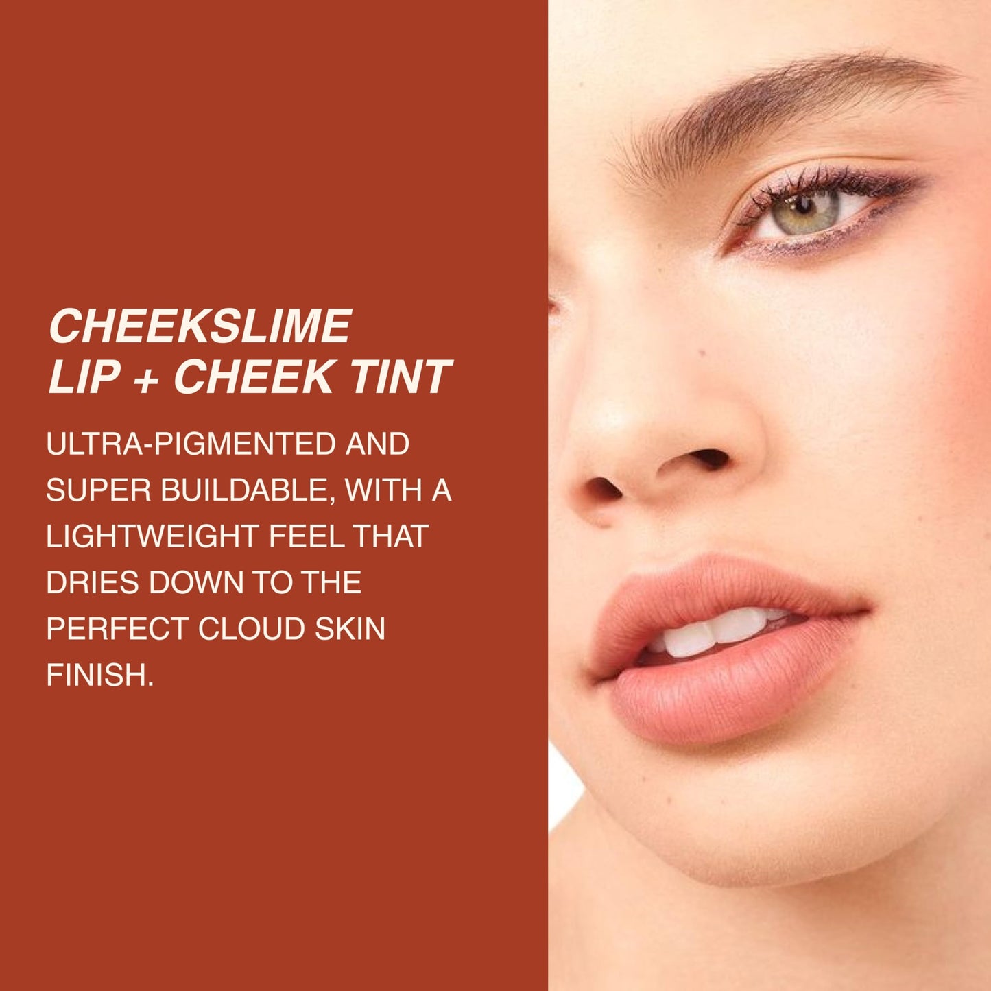 Freck Beauty CHEEKSLIME Lip and Cheek Tint, 15ml | Liquid Cream Blush Makeup, Long Lasting Pigmented Natural Skin Finish | Blends Seamlessly, Dries Down | Big Thrills (Warm Deep Rose)