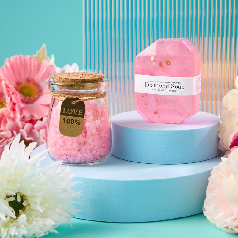 Luxurious Rose Spa Gift Set for Women | Premium Christmas & Birthday Relaxation Basket for Her | Essential Oils | Gift for Girlfriend, Wife, Mom
